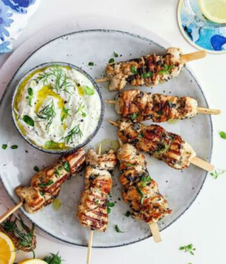 Kip souvlaki (BBQ bijgerecht)