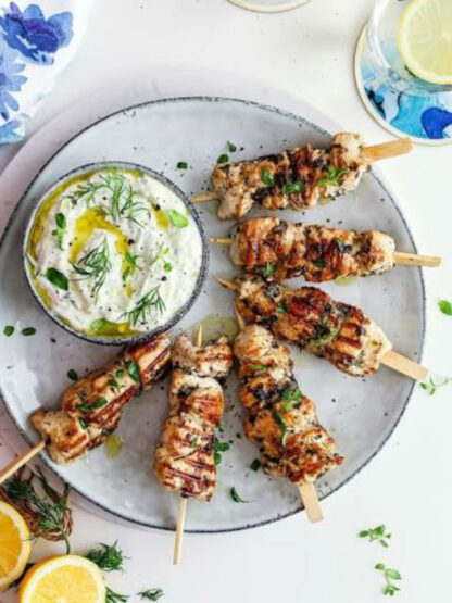 Kip souvlaki (BBQ bijgerecht)